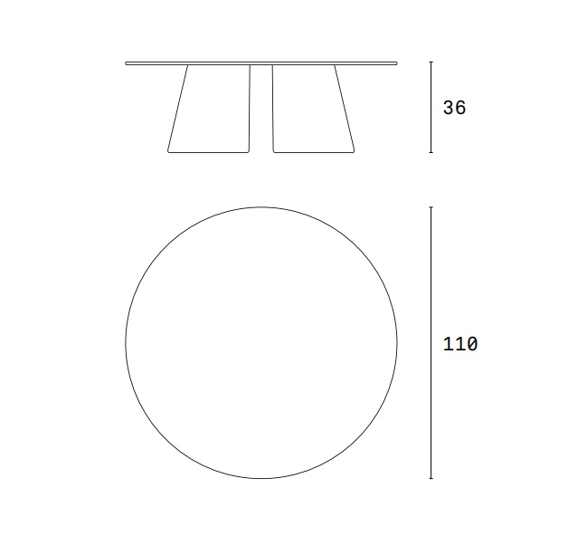 Cep mesa de centro redonda freno negro 110