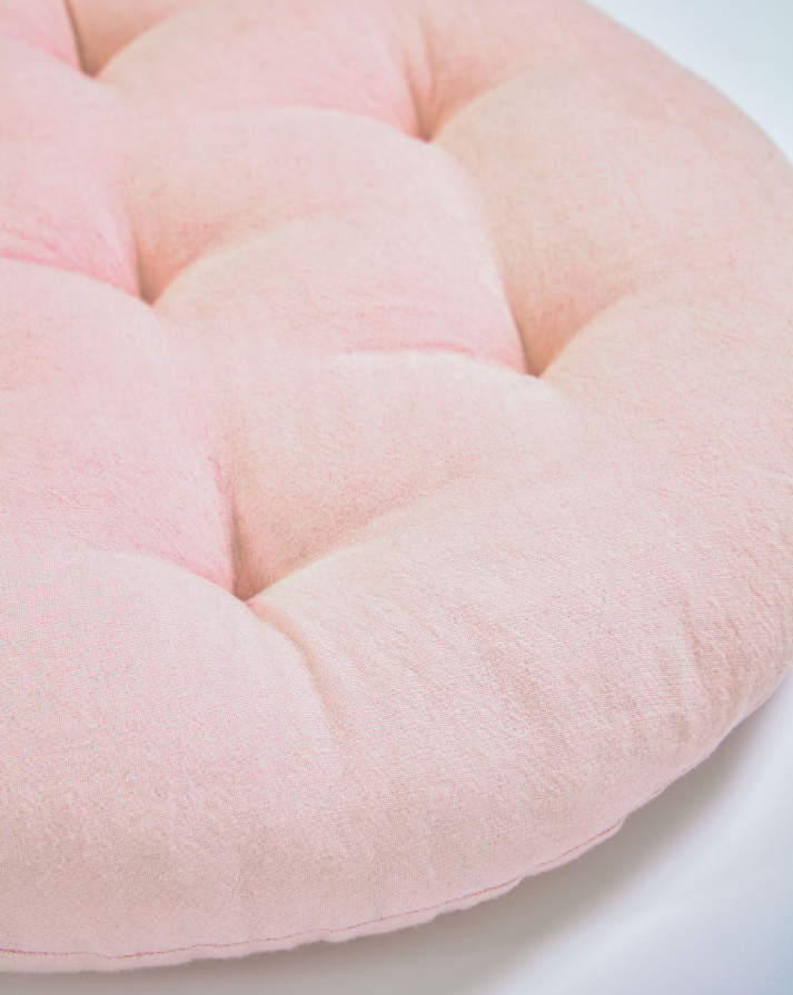 Cojín Marisa 100% algodón orgánico rosa 35cm