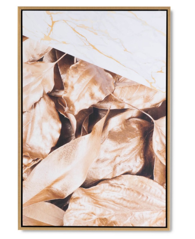 Cuadro Golden Leave 40x60 cm