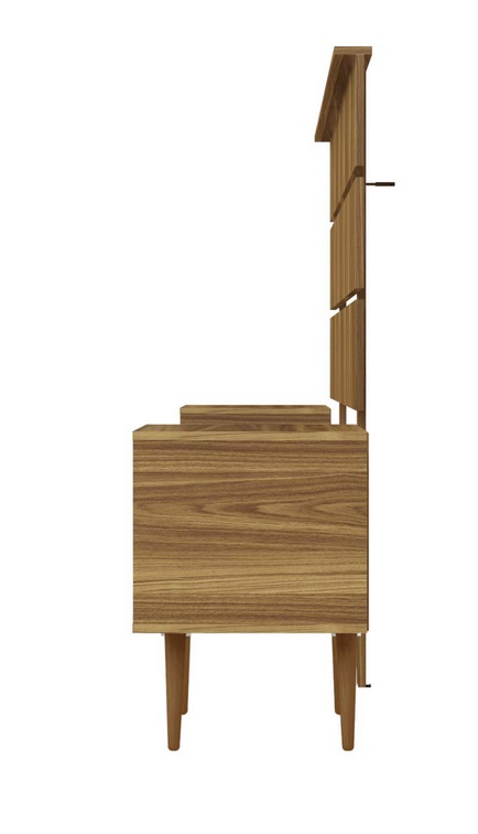 Conjunto dormitorio cabezal mesitas madera roble Nordic