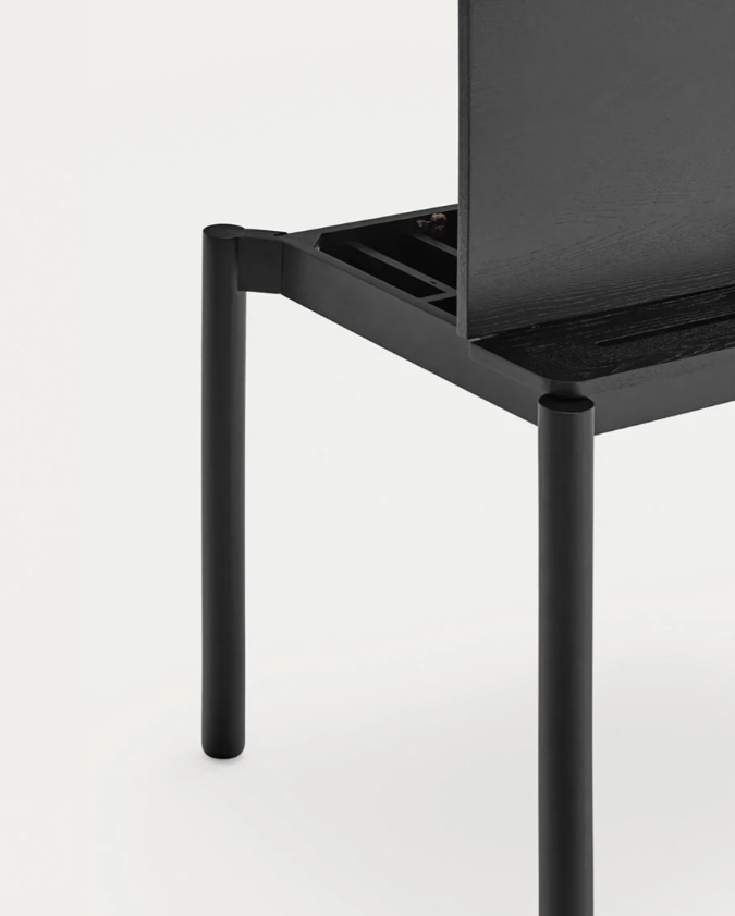 Mesa escritorio Atlas fresno negro 136 cm