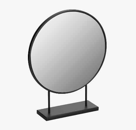 Espejo Libra de metal negro mate 36x45 cm