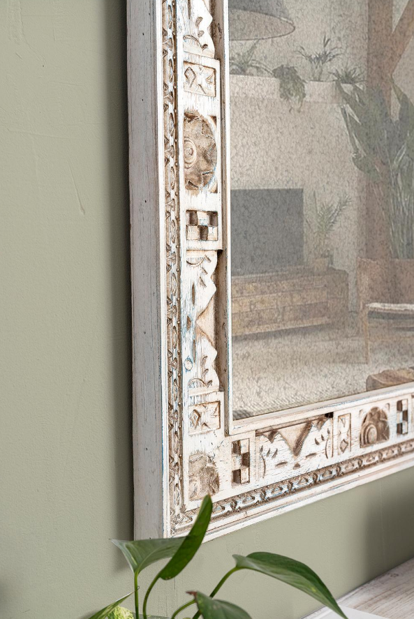Espejo rústico Ming madera de paulownia 120x80cm