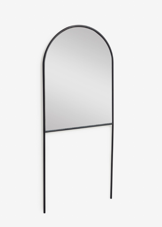 Espejo de pie metal negro 70x161cm