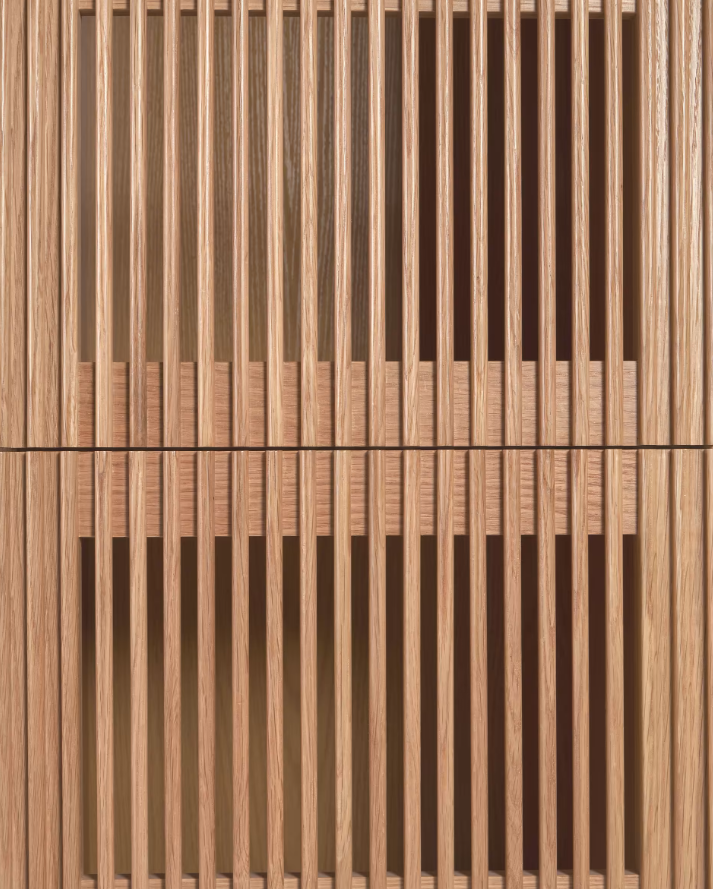 Estanteria Beneteau madera maciza y chapa de roble 84,5x170cm