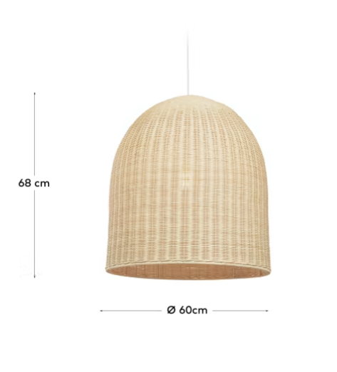 Pantalla para lámpara de techo ratán natural 60cm