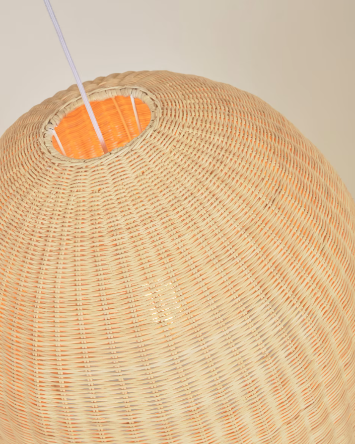 Pantalla para lámpara de techo ratán natural 60cm