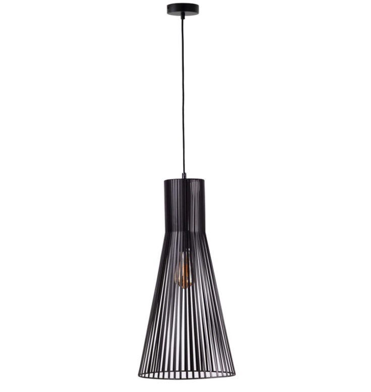 Lámpara Daya fabricada en varilla plana de color negro