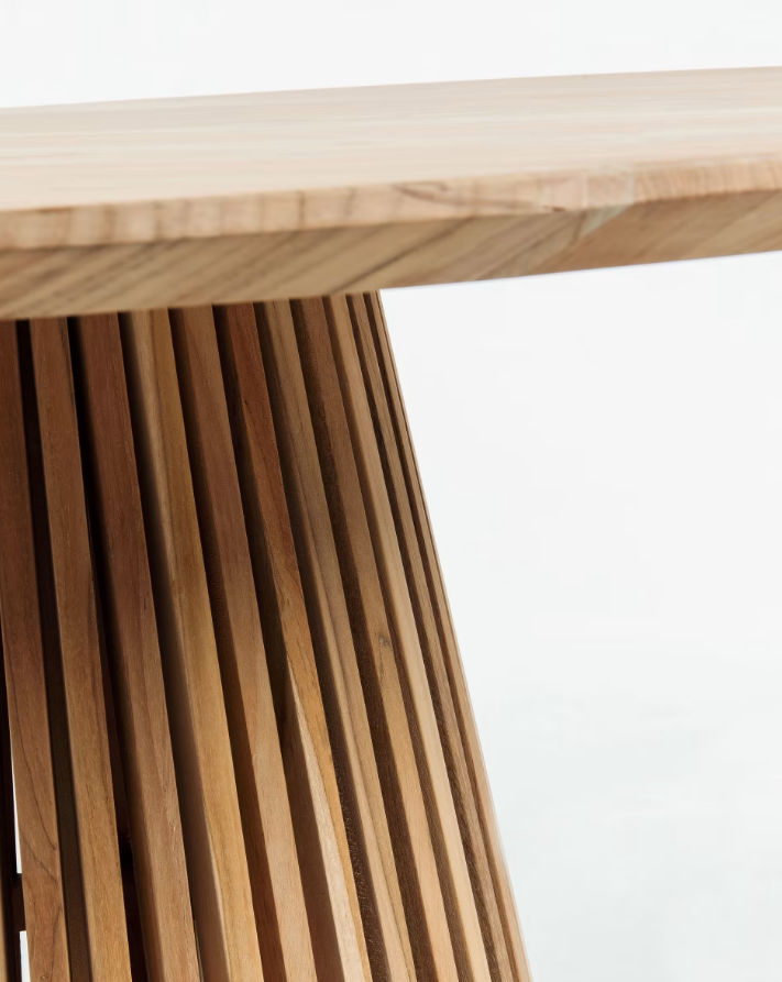 Mesa redonda Art madera de teca natural  90 cm