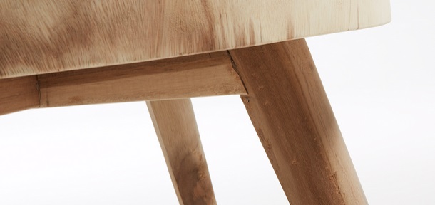 Mesa auxiliar madera munggur 80cm