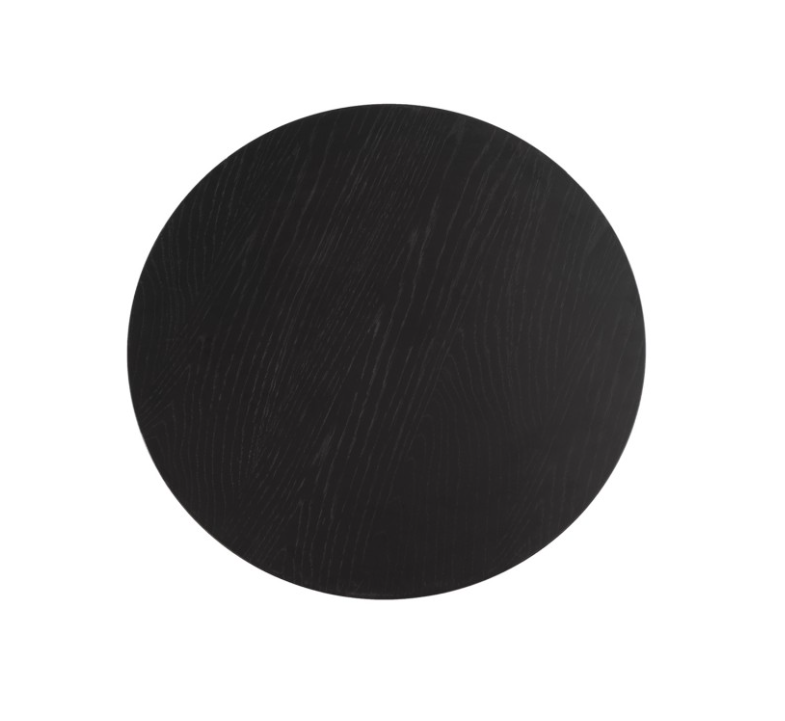 Mesa de centro Brian madera de roble tintada negra 60 cm