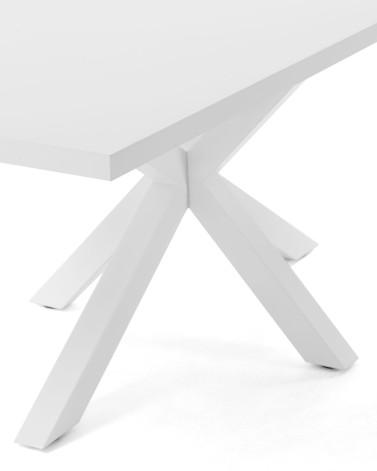 Mesa Ikon new blanco patas de acero blanco 160x100 cm