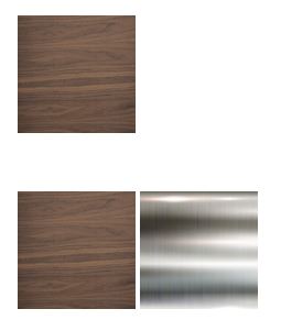 Mesa comedor rectangular extensible de madera de nogal y base acero inoxidable cromado 180/240x75cm
