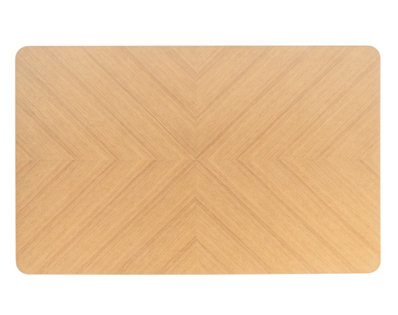 Mesa de comedor Stacy madera roble blanco 140x90cm