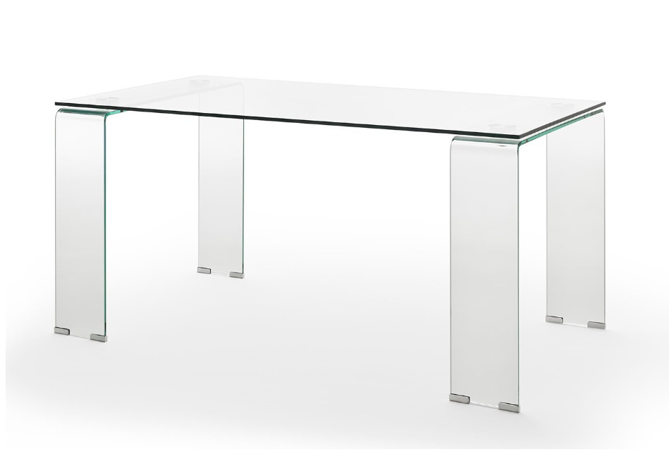 Mesa de comedor cristal transparente 160X90