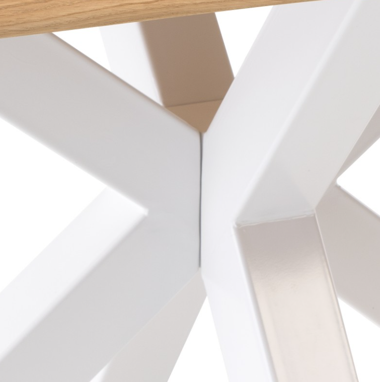Mesa de comedor Grace madera de roble blanco 160 cm