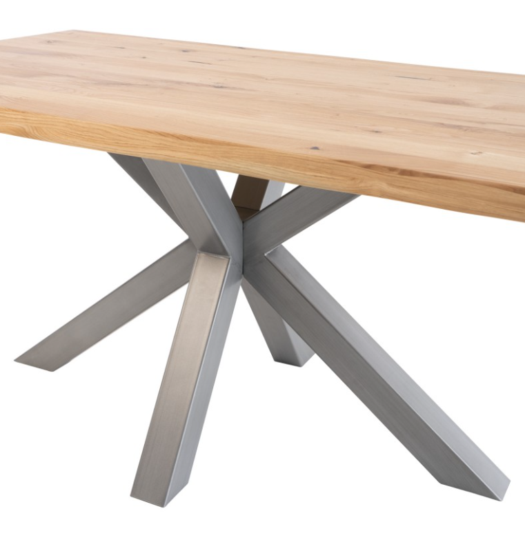 Mesa de comedor Grace madera de roble gris 180 cm
