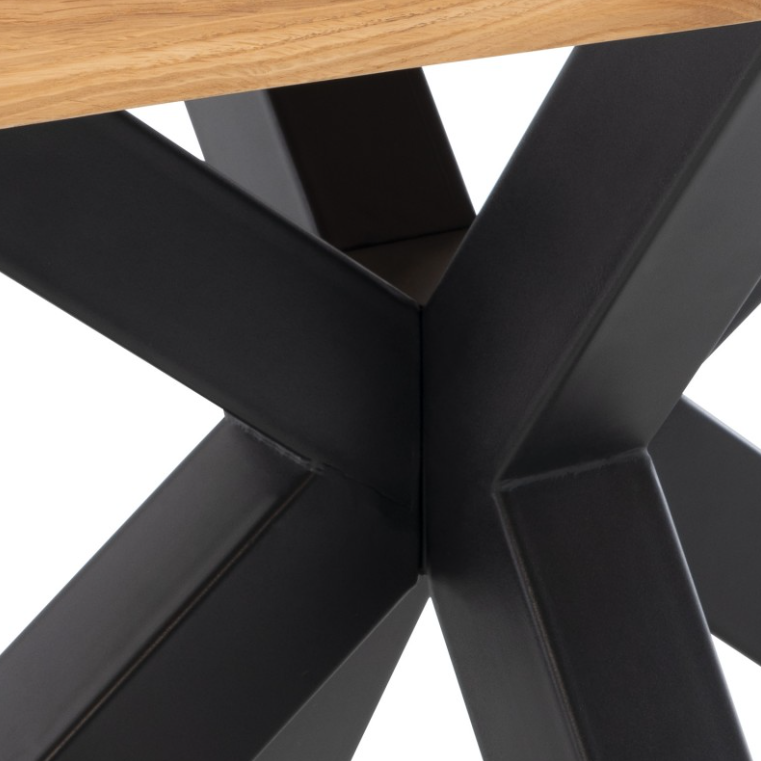 Mesa de comedor Grace madera de roble negro 160 cm
