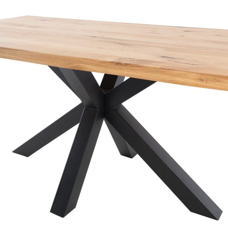 Mesa de comedor Grace madera de roble negro 200 cm