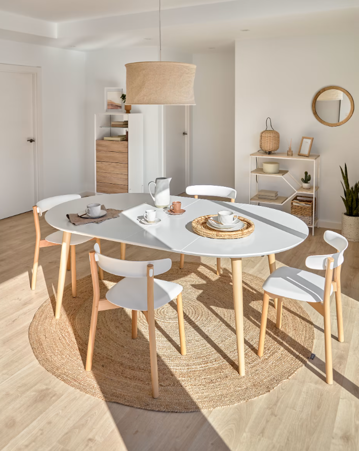 mesas redondas extensibles de cocina de estilo nordico para 2 - 3