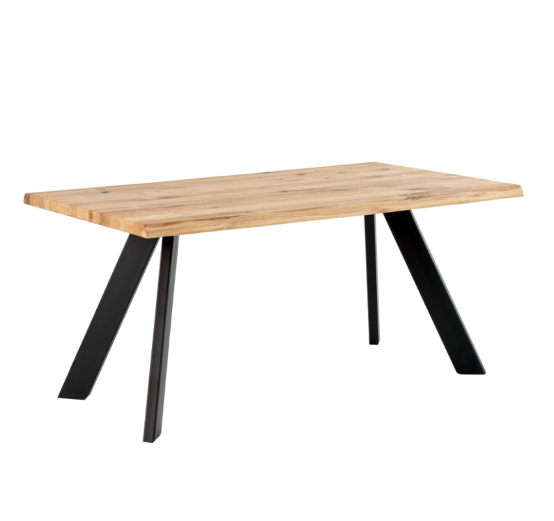 Mesa de comedor Lucia madera roble negro 140 cm