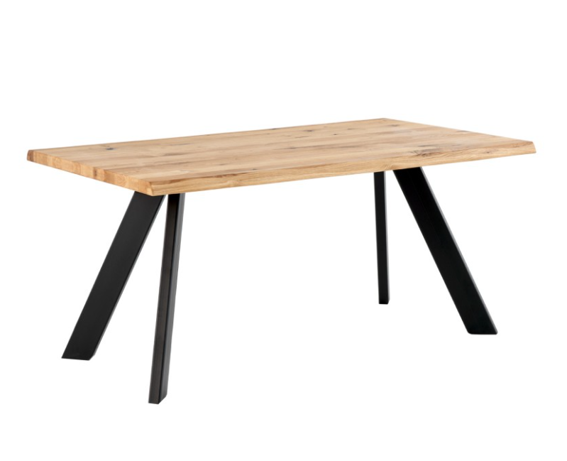 Mesa de comedor Lucia madera roble negro 180 cm