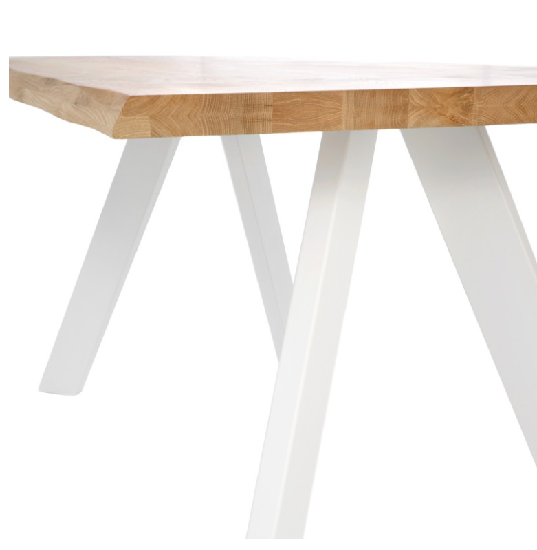 Mesa de comedor Lucia madera roble blanco 180 cm