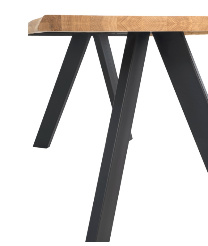 Mesa de comedor Lucia madera roble negro 180 cm