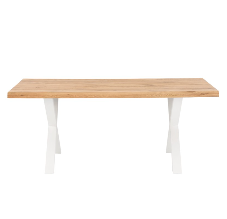 Mesa de comedor Corine madera de roble blanco 160 cm
