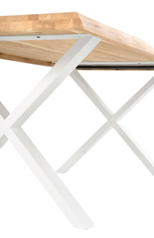 Mesa de comedor Corine madera de roble blanco 180 cm