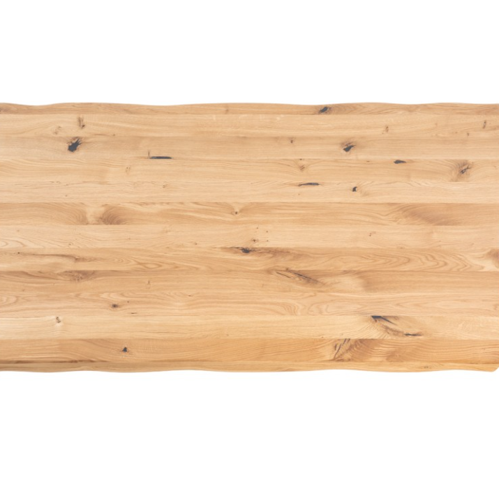 Mesa de comedor Corine madera de roble blanco 160 cm