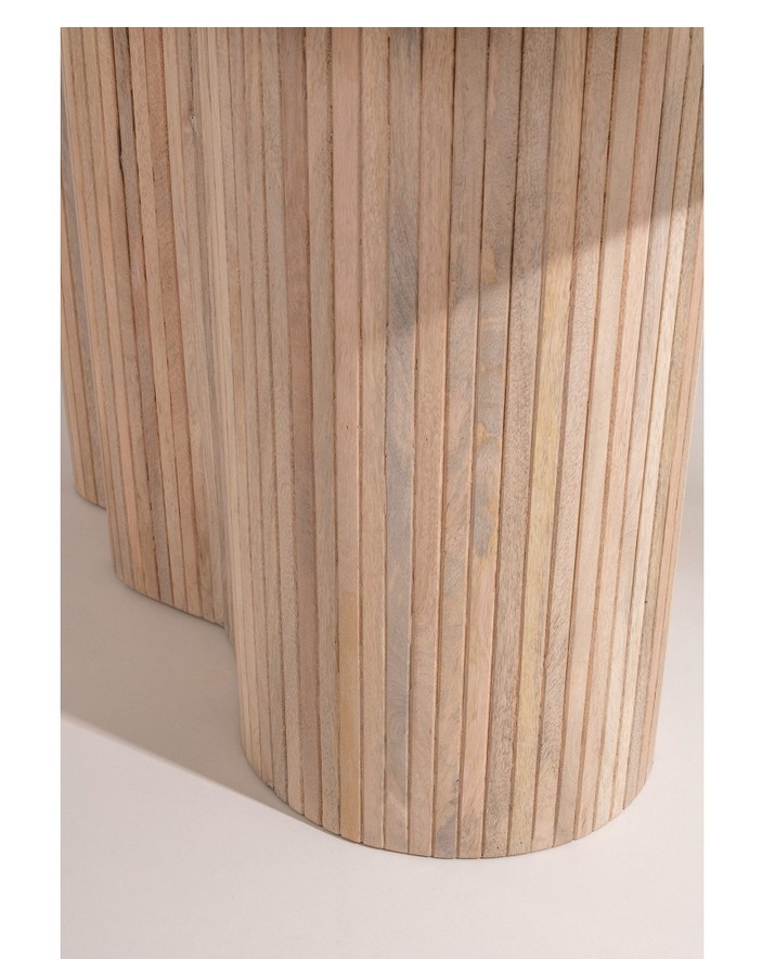 Mesa ovalada madera mango natural 160x90