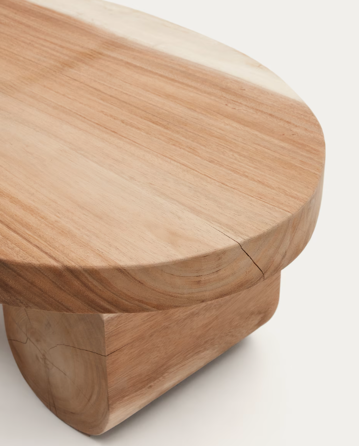 Mesa de centro madera de mungur 90x60cm
