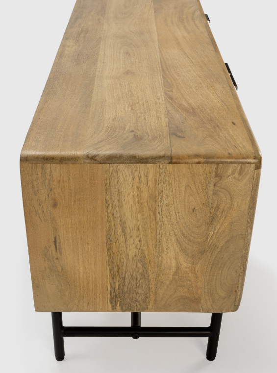 Mueble TV artesanal Mundara madera mango 145x40cm