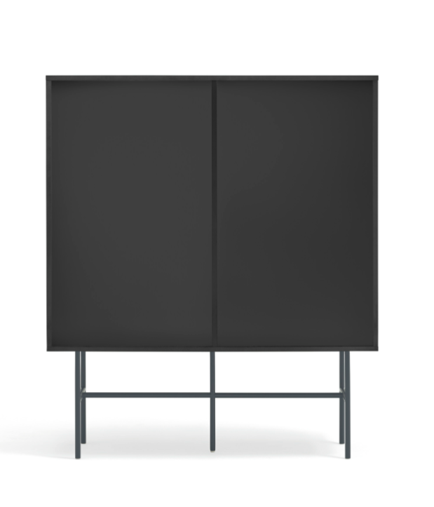 Mueble auxiliar alto Nube negro y antracita 120x45cm