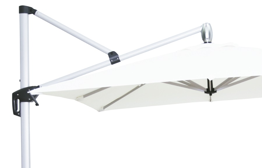 Parasol excentrico blanco Ibiza 250x250