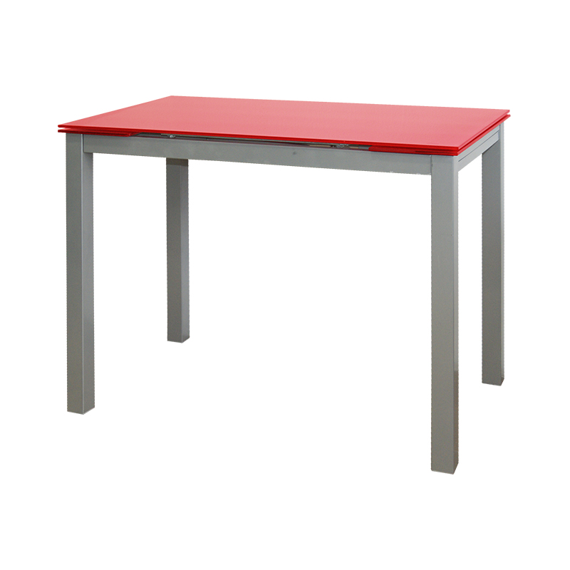 Mesa de cocina extensible Porto  cristal rojo