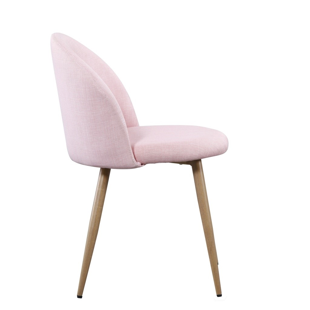 Pack 4 sillas Nube rosa y pata roble 51x55x78cm