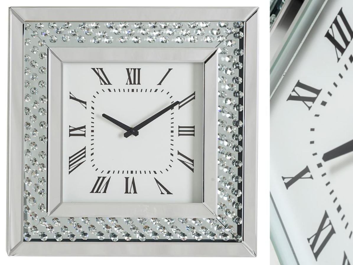 Reloj de pared con cristalitos 50cm
