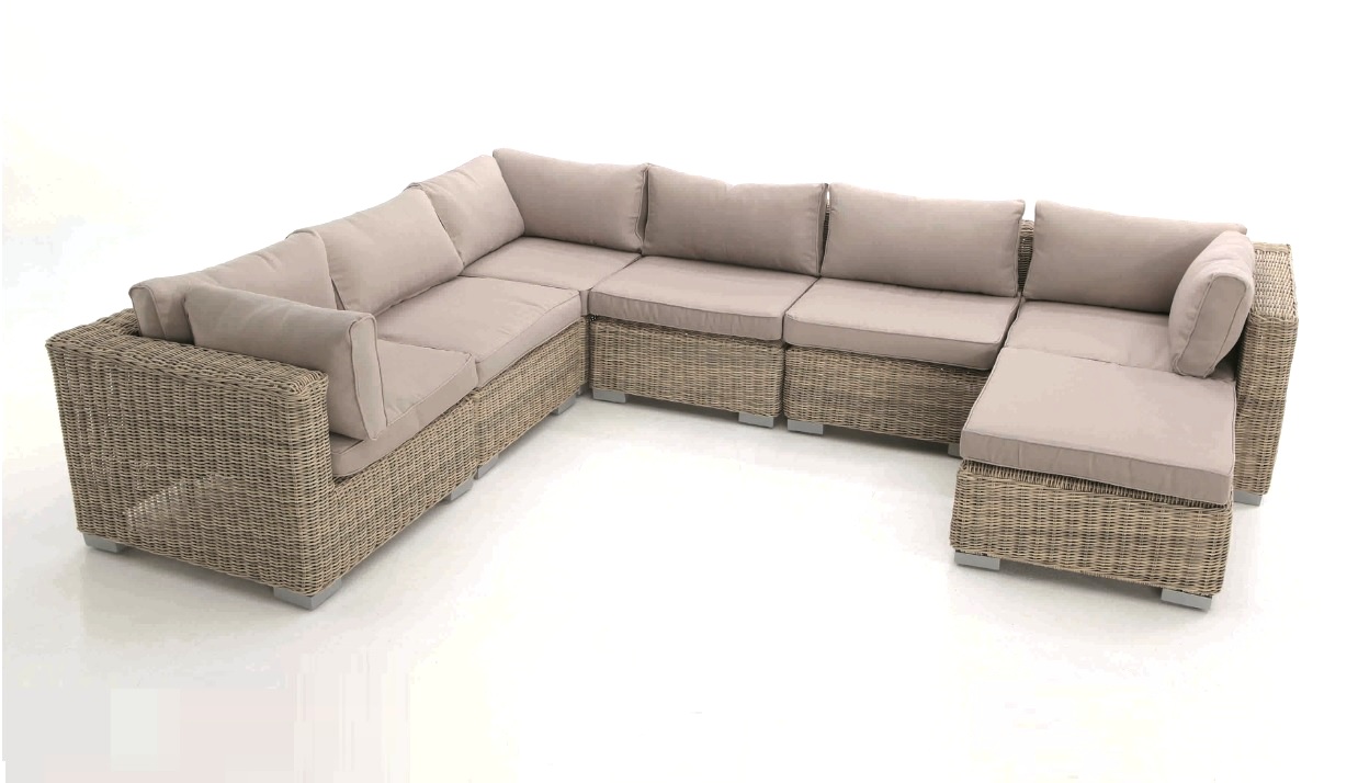 Sofa Modular Lounge rattan natural Java