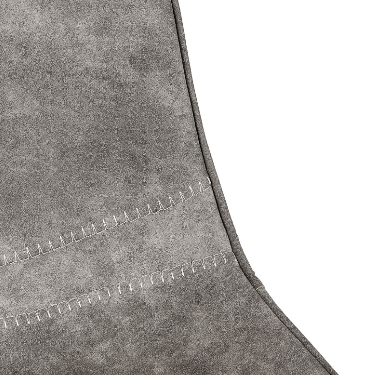 Silla Berta efecto cuero en color gris claro