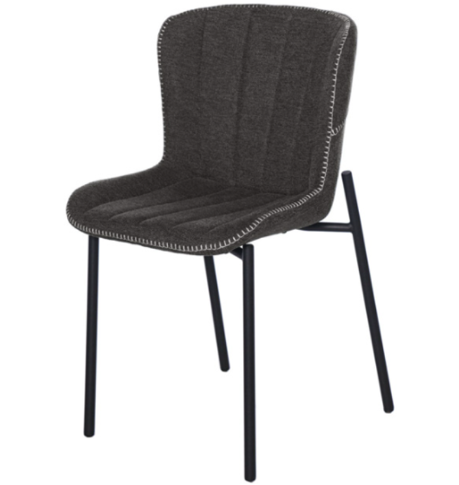 Silla Gianna tapizado gris oscuro