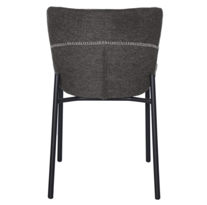 Silla Gianna tapizado gris oscuro