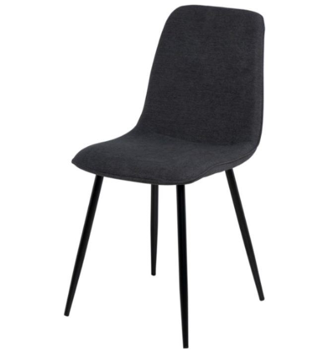 Silla Marleen tapizado gris oscuro