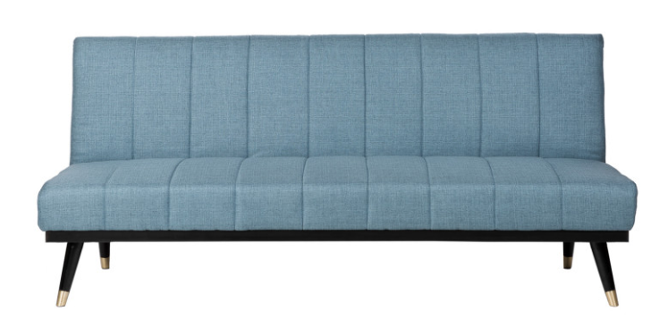 Sofa cama Madrid  tapizado en color azul 3 plazas