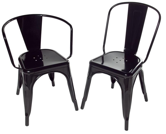 Silla Tolix A Chair metalica negra
