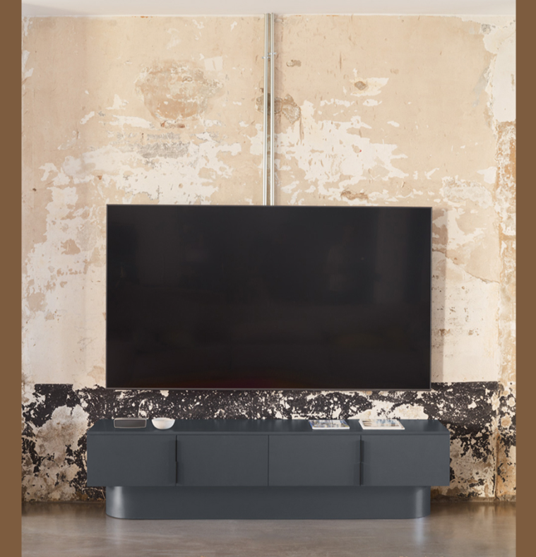 Mueble TV Totem gris antracita 200x45cm