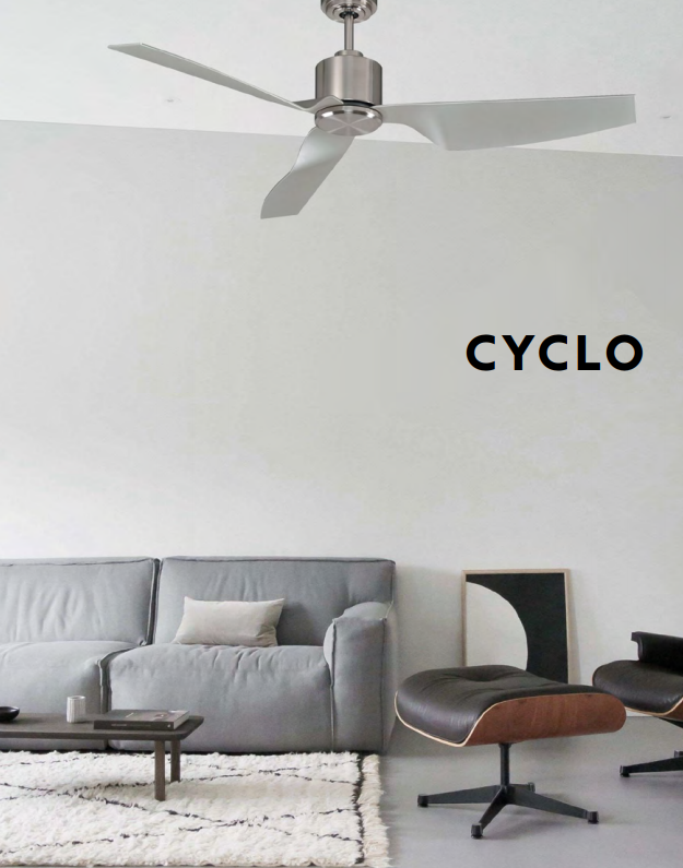 Ventilador de techo Cyclo cromo satinado