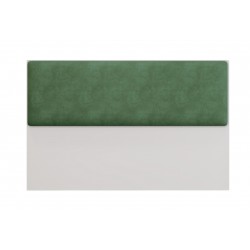 Cabezal MDP blanco tapizado tejido velvet verde 160cm