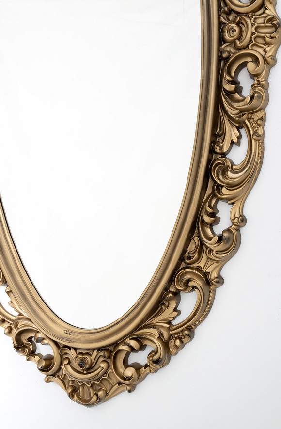 Espejo barroco ovalado oro viejo 130x72 cm